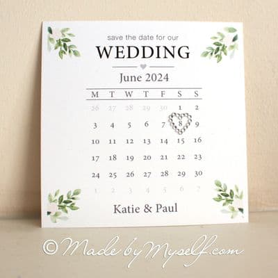 Botanical Calendar Save The Date