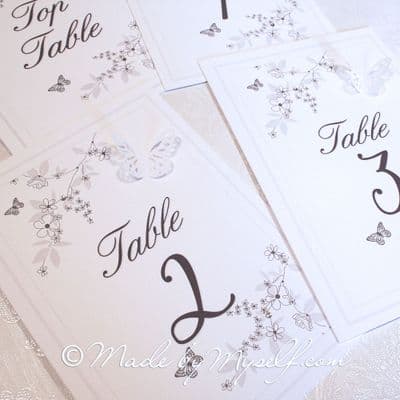 Butterfly Garden Table Number