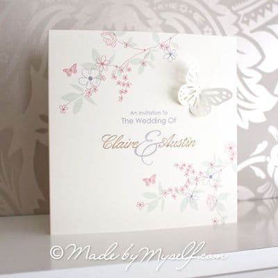 Butterfly Garden Wedding Invitation