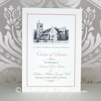 Church Order of service - 4 Page insert