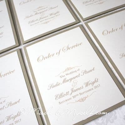 Coloured Border Order of Service