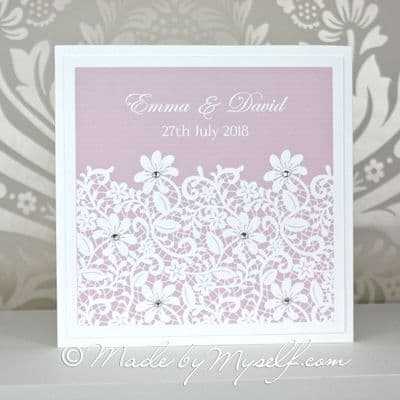 Daisy Lace Pocketfold Wedding Invitation