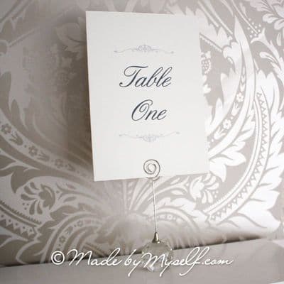 Elegant Scroll Table Number