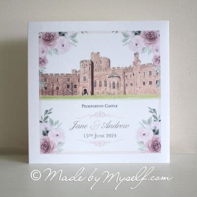 Fiore Peckforton Castle Pocketfold Wedding Invitation