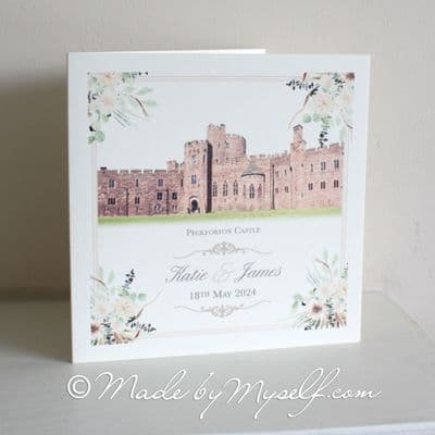 Fleur Peckforton Castle Wedding Invitation