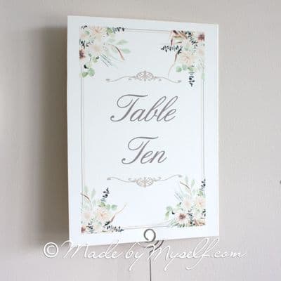 Fleur Table Number