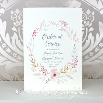 Floral Circle Order of Service