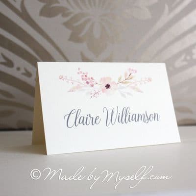 Floral Circle Place Card