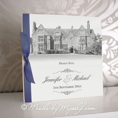 Heskin Hall Pocketfold Wedding Invitation - Includes RSVP & Guest Information
