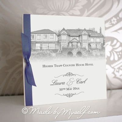 Higher Trapp Hotel Pocketfold Wedding Invitation - Includes RSVP & Guest Information