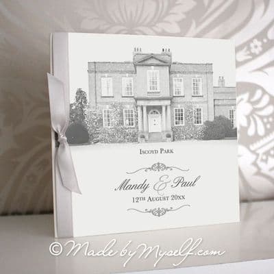 Iscoyd Park Pocketfold Wedding Invitation - Includes RSVP & Guest Information