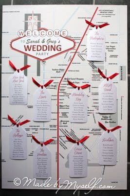 Las Vegas Themed Table Plan