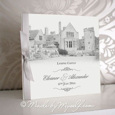 Lympne Castle Pocketfold Wedding Invitation - Includes RSVP & Guest Information
