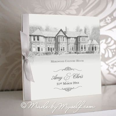 Merewood Country House Pocketfold Wedding Invitation - Includes RSVP & Guest Information