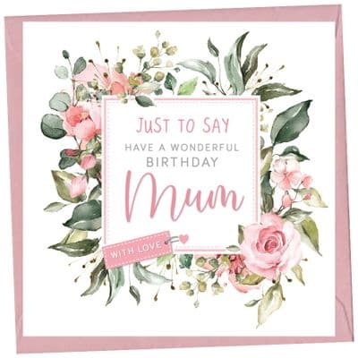 Mum Birthday Card - Boho Floral