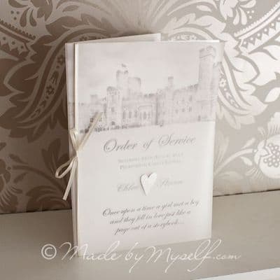 Order of Service with Ribbon Bow