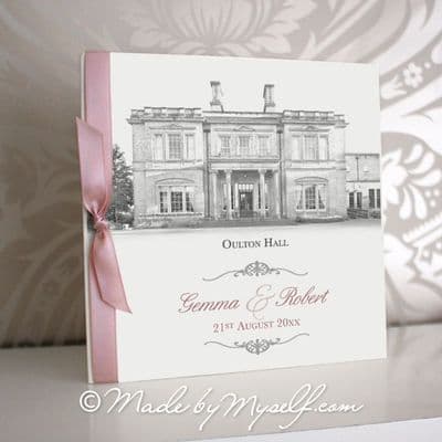 Oulton Hall Pocketfold Wedding Invitation - Includes RSVP & Guest Information