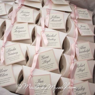 Pillow Box Favour With Ribbon - Supplied Empty Ready For You To Fill