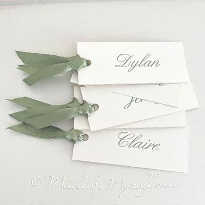 Place Card Tag with Ribbon