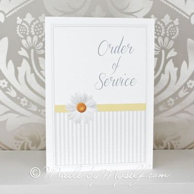Printed Daisy Order of Service