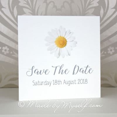 Printed Daisy Save The Date