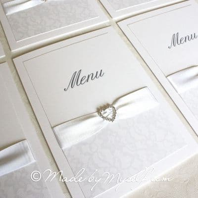 Ribbon Heart Lace Menu