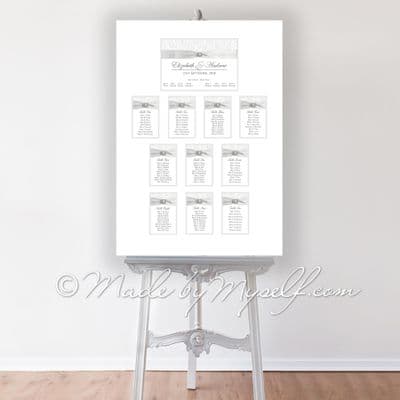 Ribbon Heart Lace Table Plan
