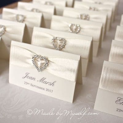 Ribbon Heart Place Card