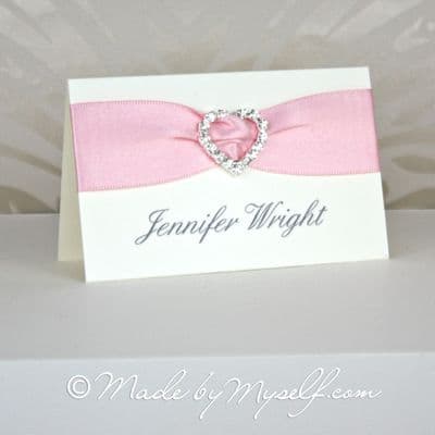 Ribbon Heart Place Card - Option 2
