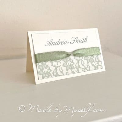 Ribbon Lace Place Card