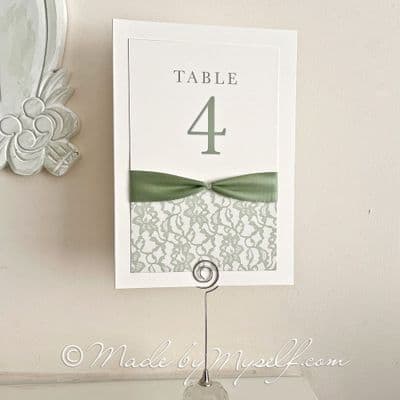 Ribbon Lace Table Number