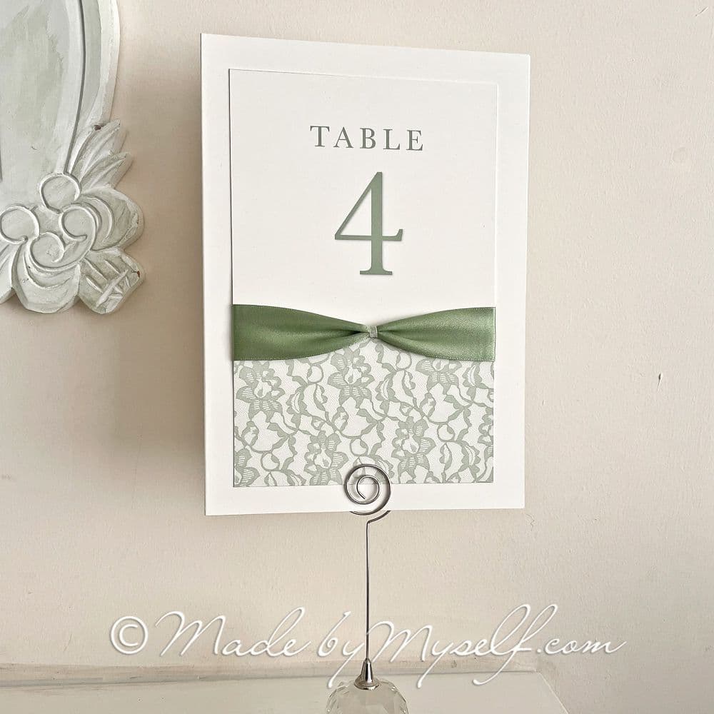 Table Numbers With Ribbon Ribbon Lace Table Number