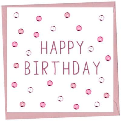 Sequin Sparkles Birthday Card