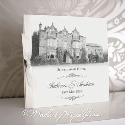 Sitwell Arms Hotel Pocketfold Wedding Invitation - Includes RSVP & Guest Information