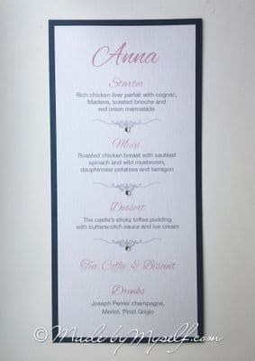 Slim Menu Place Card