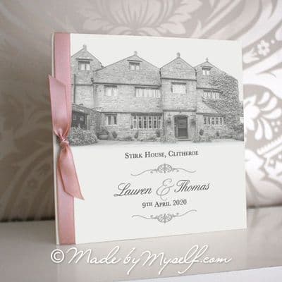 Stirk House Pocketfold Wedding Invitation - Includes RSVP & Guest Information