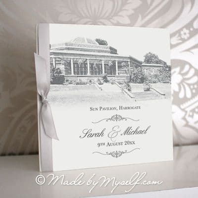 Sun Pavilion Pocketfold Wedding Invitation - Includes RSVP & Guest Information