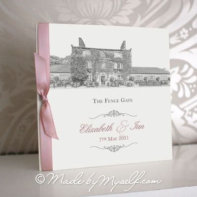 The Fence Gate Pocketfold Wedding Invitation - Includes RSVP & Guest Information