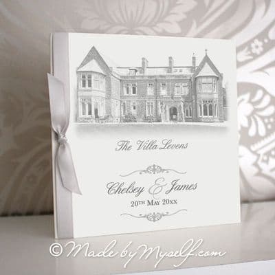 The Villa Levens Pocketfold Wedding Invitation - Includes RSVP & Guest Information