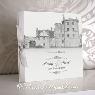 Thornbury Castle Pocketfold Wedding Invitation - Includes RSVP & Guest Information
