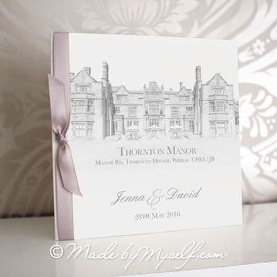 Thornton Manor Pocketfold Wedding Invitation - Includes RSVP & Guest Information