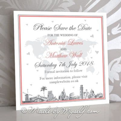 Travel Landmarks Save The Date