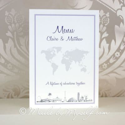 Travel World Map & Landmarks  Menu
