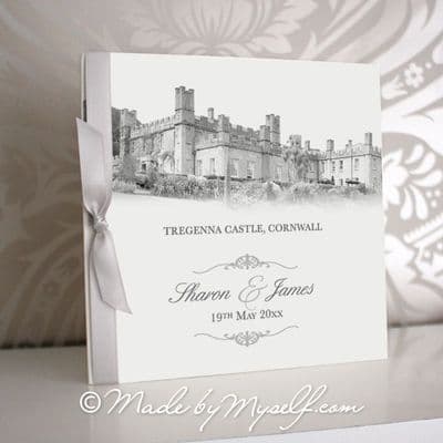 Tregenna Castle Pocketfold Wedding Invitation - Includes RSVP & Guest Information