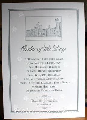 Venue Order of the Day Sign