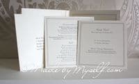 Weston Hall Pocketfold Wedding Invitation - Includes RSVP & Guest Information