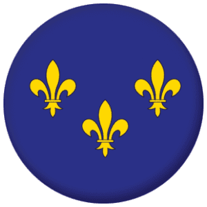 Île-de-France Province Flag 25mm Flat Back