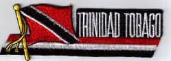 Trinidad & Tobago Embroidered Flag Patch, style 01.