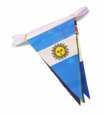 A string of World Cup 2022 bunting, triangular, 11.5 metre