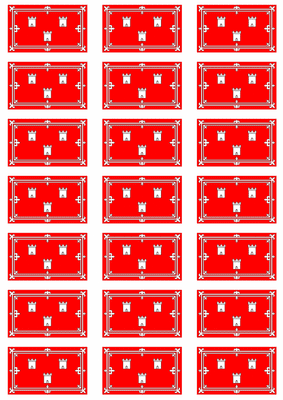 Aberdeen Flag Stickers - 21 per sheet